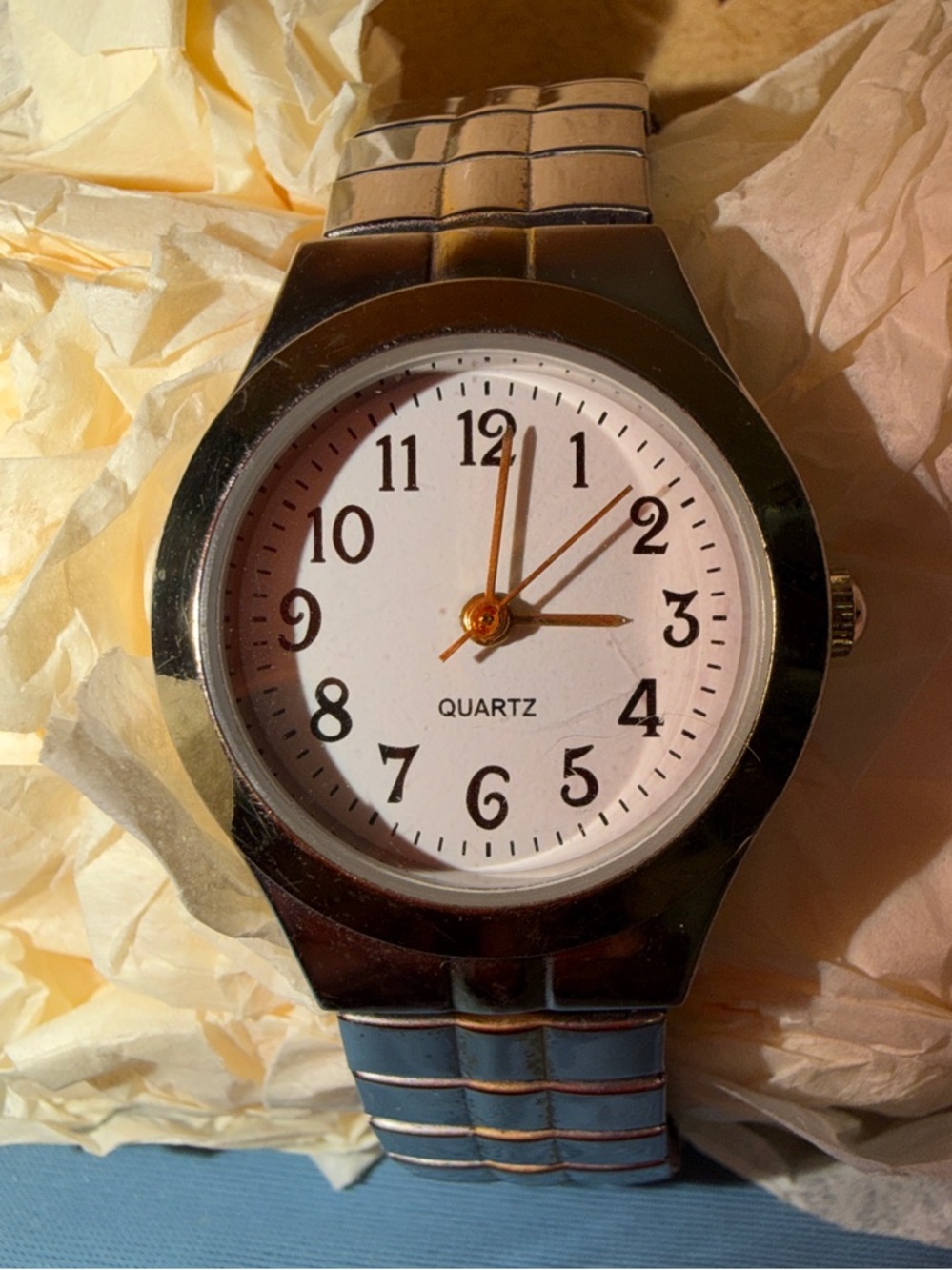 Ladies Silver Tone Quartz Watch With Flex Bracelet Band WS21B New Battery Works
